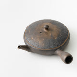 前川淳蔵 / 極平 丸急須 黒金彩