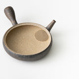 前川淳蔵 / 極平 丸急須 黒金彩