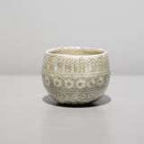 <tc>Hideki Yamamoto / Glass Glaze Mishima-Style Sake Cup A</tc>