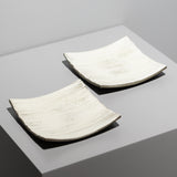 <tc>Hideki Yamamoto / Glass Glaze Shell Shinogi 15cm Square Plate</tc>