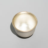 伊藤成二 / 白 茶杯(内銀彩)