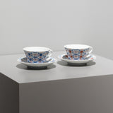 <tc>Dodecagonal Coffee Cup & Saucer (Sarasa Blue)</tc>