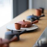 伊藤成二 / 朱泥 極平型急須(大)