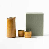 轆轤挽き酒器セット 摺り漆