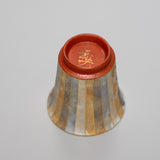 吉田幸央 / 彩色金彩 盃 ストライプ(一点物)