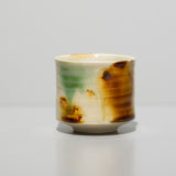 <tc>Sho Kumamoto / Yusai Sake Cup (Tricolored glaze)</tc>