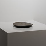 <tc>Hideki Yamamoto / Deep Black Glaze Chrysanthemum Petal Plate Φ16</tc>