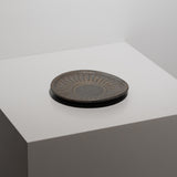 <tc>Hideki Yamamoto / Deep Black Glaze Chrysanthemum Petal Plate Φ16</tc>