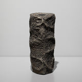 <tc>Hideki Yamamoto / Blue-Grey Ice Crackle Pattern Triangular Flower Vase</tc>