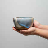 松林豊斎 / 茶碗 月白釉流シ(一点物)