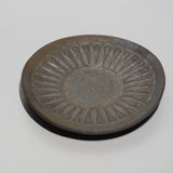 <tc>Hideki Yamamoto / Deep Black Glaze Chrysanthemum Petal Plate Φ16</tc>