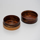 輪筒2色 菓子入れ 無地皮