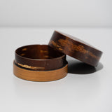 輪筒2色 菓子入れ 無地皮