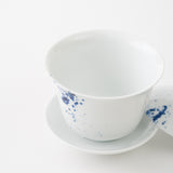 <tc><transcy>Tea Cup with Lid and Saucer / Ink Spray</transcy></tc>