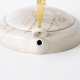 <tc>Seiji Ito / Flat Teapot Patterned with Fired Seaweeds (Gold Handle)</tc>