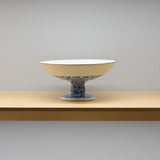寺内信二 / 14.染付花唐草 高台鉢φ22cm(一点物) - HULS Gallery Tokyo