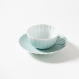 モイスト青磁 菊割紅茶碗皿