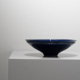 寺内信二 / 17.ルリ釉 渕立手作りボール φ22.7 (一点物) - HULS Gallery Tokyo