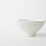 白磁千段 丸高台飯碗(大) - HULS GALLERY TOKYO | 現代工芸ギャラリー