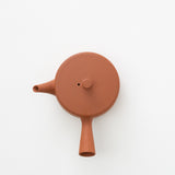 伊藤成二 / 朱泥 切立印籠蓋急須