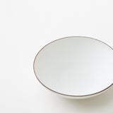 鎬 白磁ブラスト Bowl/S ふち錆あり