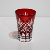 江戸切子 星剣菱 タンブラー 赤