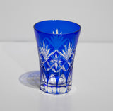江戸切子 星剣菱 タンブラー 青