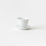 白磁(石灰)飛び鉋 渕反深仙茶