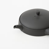 <tc><transcy>Seiji Ito / Black Flat Teapot (L) </transcy></tc>