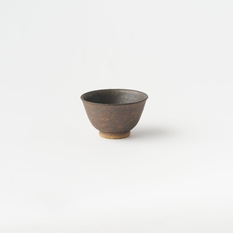前川淳蔵 / 茶杯 黒金彩 大
