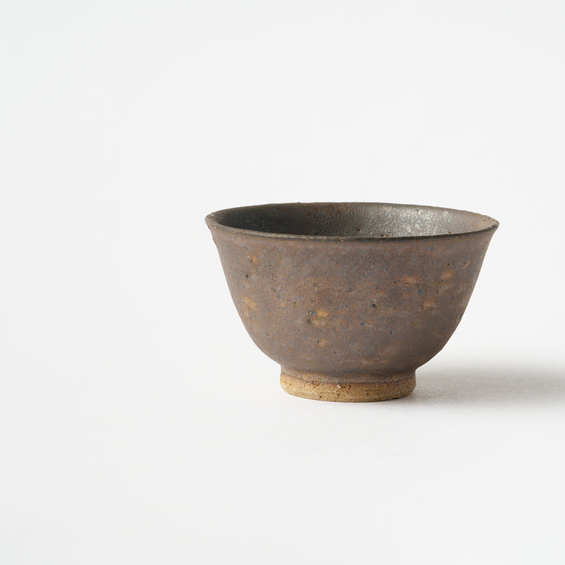前川淳蔵 / 茶杯 黒金彩 大