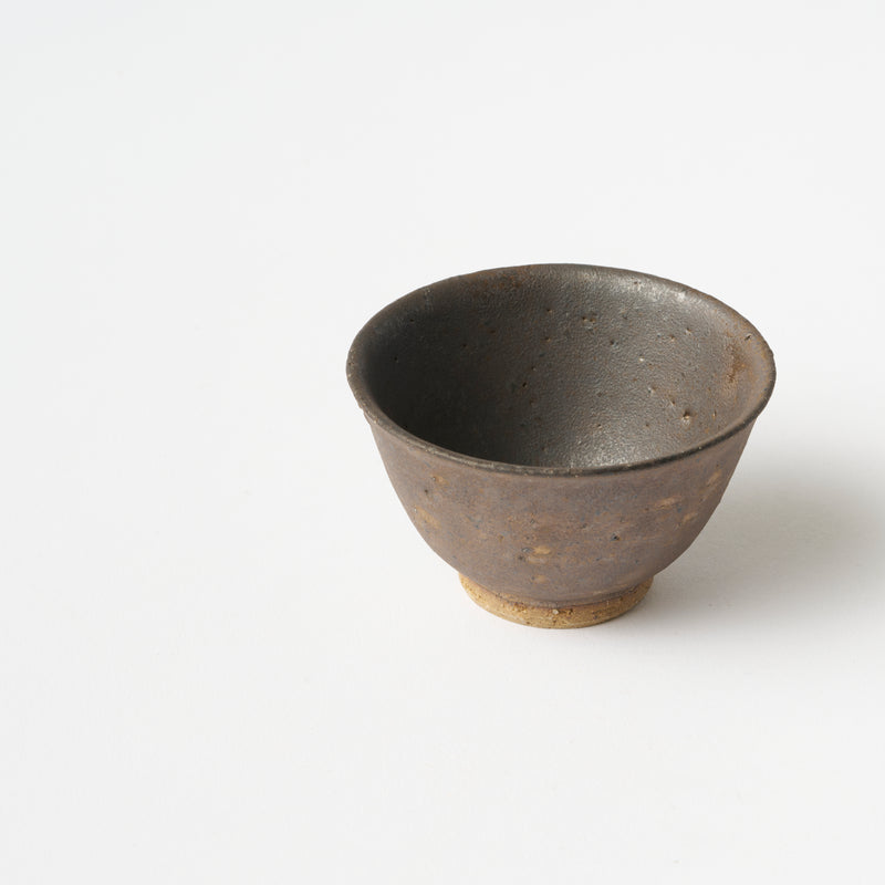 前川淳蔵 / 茶杯 黒金彩 大