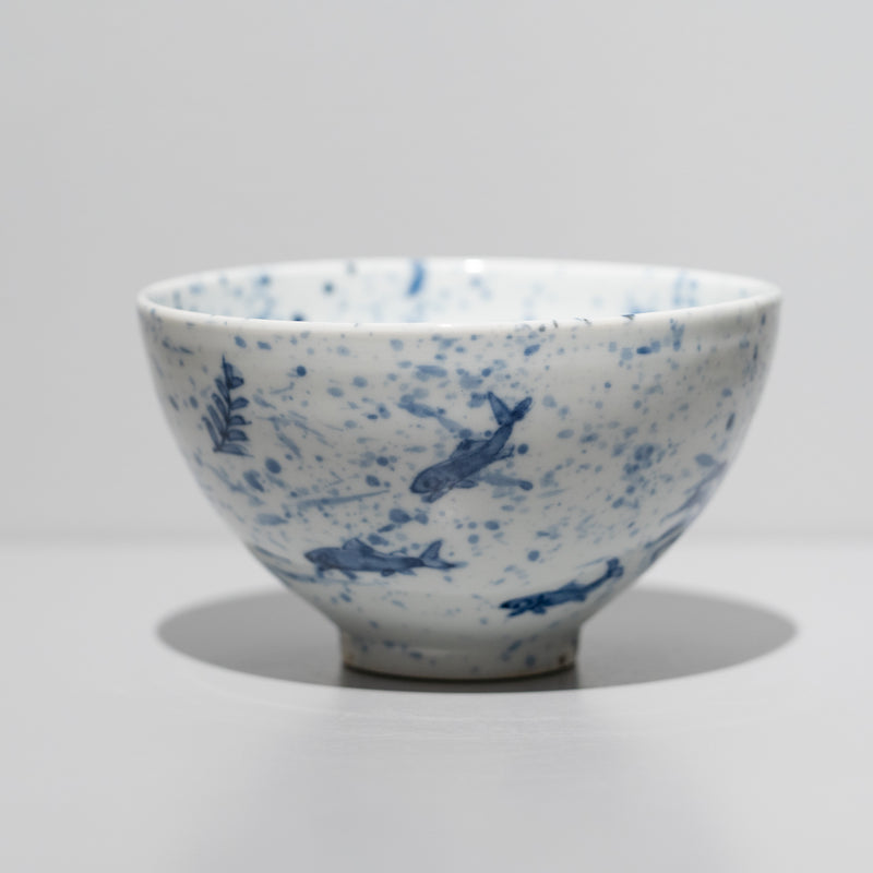 寺内信二 / 吹墨海老蟹紋 手作り抹茶碗（一点物） – HULS GALLERY