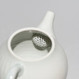 寺内信二 / 白磁飛び鉋 手作り茶壷（一点物）
