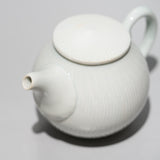寺内信二 / 白磁飛び鉋 手作り茶壷（一点物）