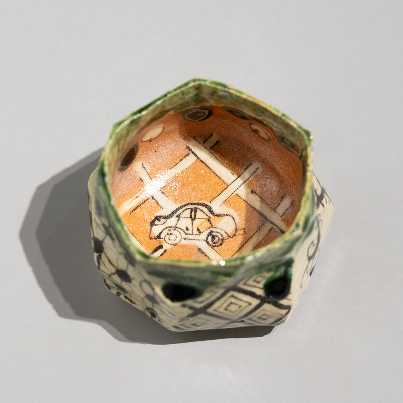 澤克典 / 織部 ぐい呑（一点物）