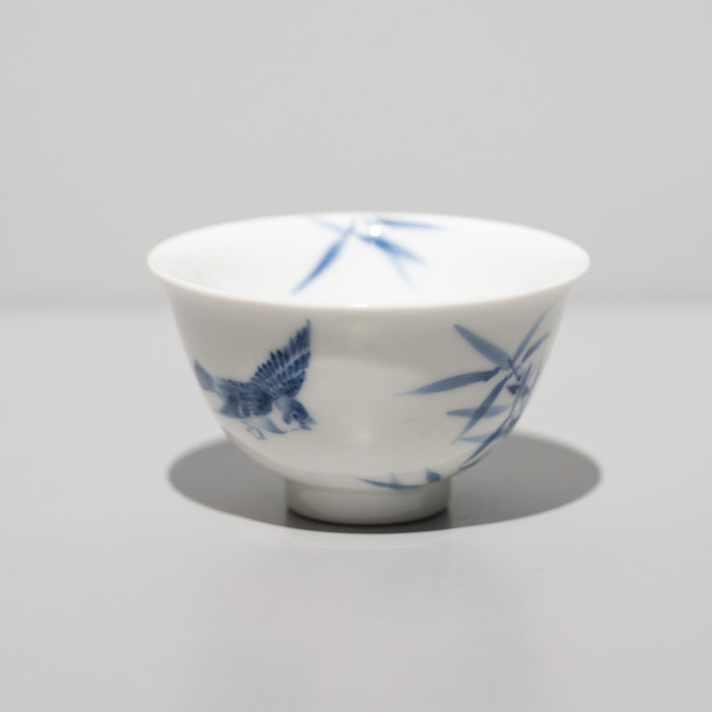 李荘窯 / 染付竹雀紋 口反茶杯 – HULS GALLERY TOKYO | 現代工芸ギャラリー