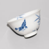 李荘窯 / 染付竹雀紋 口反茶杯