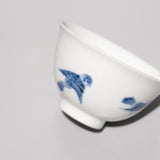 李荘窯 / 染付竹雀紋 口反茶杯