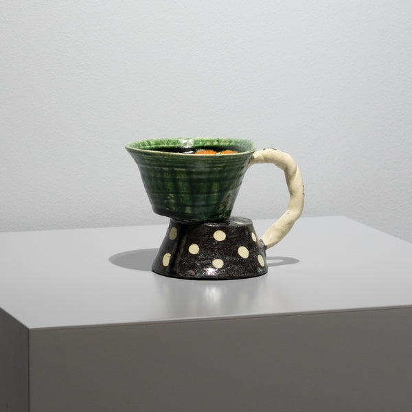 澤克典 / 織部 コーヒー碗（一点物）