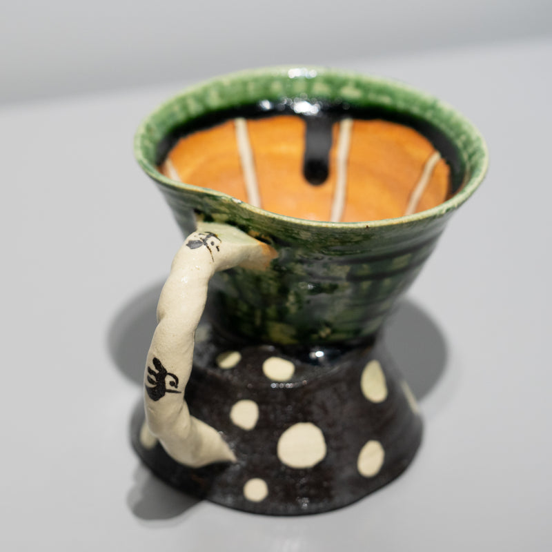 澤克典 / 織部 コーヒー碗（一点物）