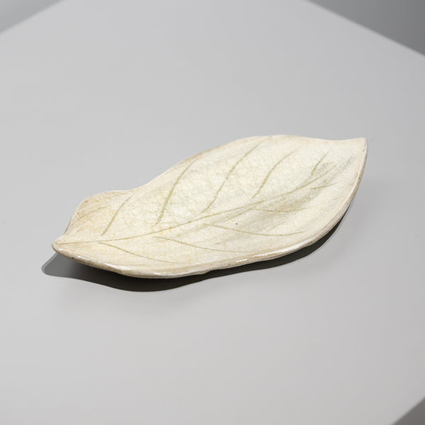 山本英樹 / 硝子釉 葉皿