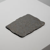 <tc>Hideki Yamamoto / Deep Black Glaze Stone-Texture Rectangular Plate</tc>