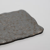 <tc>Hideki Yamamoto / Deep Black Glaze Stone-Texture Rectangular Plate</tc>