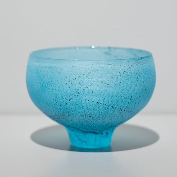 関野ゆうこ / 蒼の重なり 茶碗 丸型（一点物）