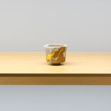 <tc>Hosai Matsubayashi / Sake Cup Geppaku Glaze (Gold Paint)</tc>