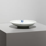 三方吹墨渕付7寸皿