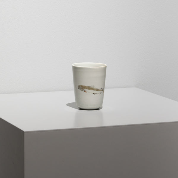 錦ヤマメ 湯呑 A（一点物）