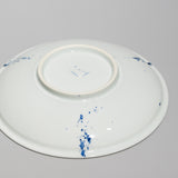 三方吹墨渕付7寸皿