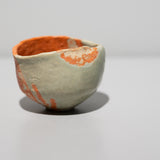 <tc>Hideki Yanashita / Katami-gawari Sake Cup (Celadon & Red Raku)</tc>